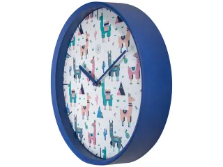 Wandklok nXt Alpalca dia 30cm kunststof blauw - 3