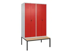locker voor scheiding van kleding,HxBxD 2120x1200x815mm,4vak