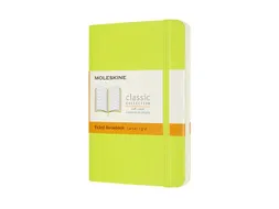 Notitieboek Moleskine pocket 90x140mm lijn soft cover lemon green