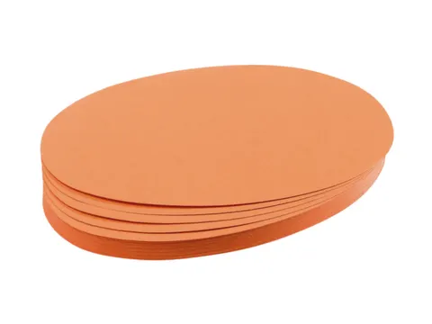 presentatiekaart,ovaal,HxB 110x190mm,oranje