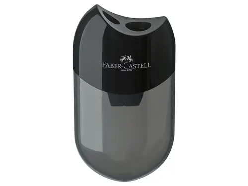 Puntenslijper Faber-Castell met afvalkoker zwart