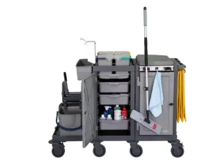 Reinigingswagen,2Kasten,2-4Zakhouders,4X6L Emmer,Mopwringer - 4
