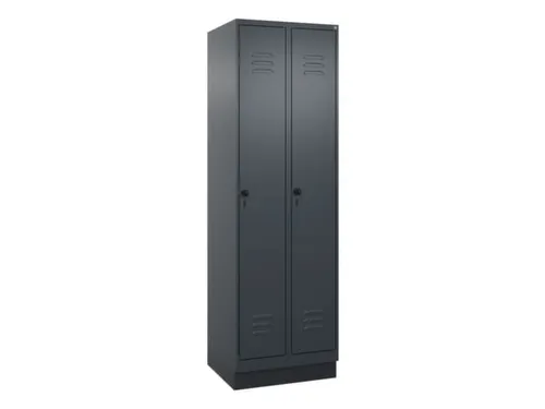locker,HxBxD 1950x600x500mm,2vak,vak B 300mm,draaigrendel,sokkel