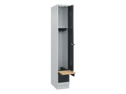 locker met bank,HxBxD 1950x300x815mm,1vak,vak B 300mm,draaigrendel