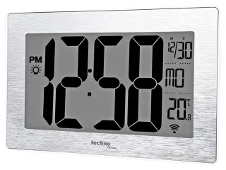 Digitale wandklok Technoline WS 8019 212x140x32mm zilver - 2