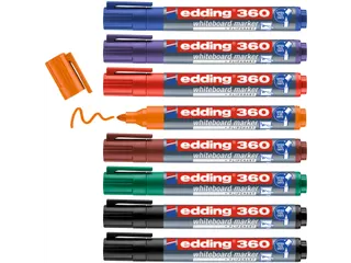Viltstift edding 361 whiteboard rond 1mm assorti - 2