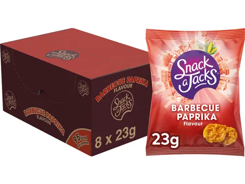 Mini rijstwafels Snack-a-Jacks barbeque paprika
