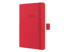 Weekagenda Conceptum A6 2026 (NL/FR/EN/DU) red Softcover
