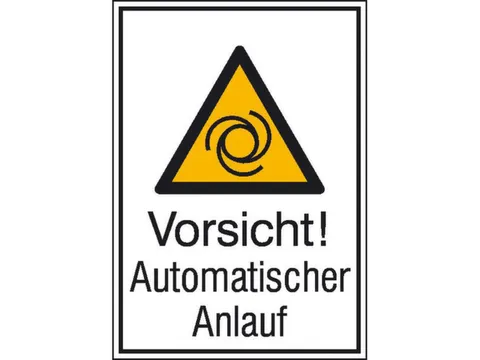 waarschuwings-combibord,v. binnen/buiten,Pas op! Automatische aanloop