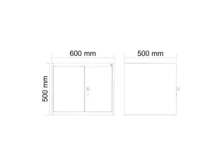 opzetkast,v. locker voor scheiding van kleding,2vak.,vak B 300mm - 3