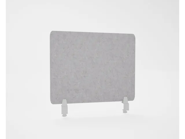 Akoestisch PET-vilt scheidingsscherm bureau lichtgrijs 60x75cm