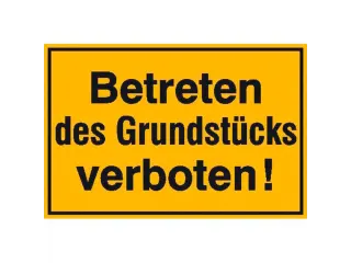 verbodsbord,Betreden van het terrein verboden!,aluminium gemerkt - 1