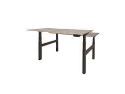 Elektrisch Duo Bureau Dextro Plus 200x80cm Frame Zwart Blad Robson Eik