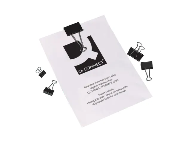 Papierklem Zwart 51mm Doos 10 Stuks