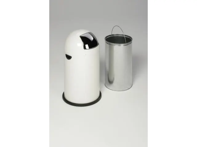 Push Afvalbak Staalplaat 22 Liter Hxd 640x355mm Wit