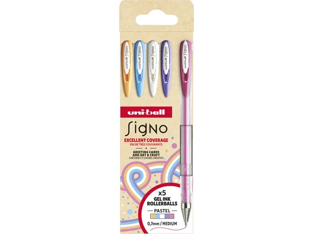 roller Signo Pastel etui van 5 stuks assorti