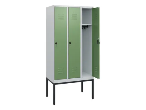 locker,HxBxD 1950x900x500mm,3vak,vak B 300mm,draaigrendel
