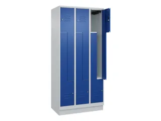 Z-garderobekast,HxBxD 1950x900x500mm,vak B 150/300mm,cil.-slot,sokkel - 2