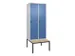 locker voor scheiding van kleding,HxBxD 2120x800x815mm,2vak