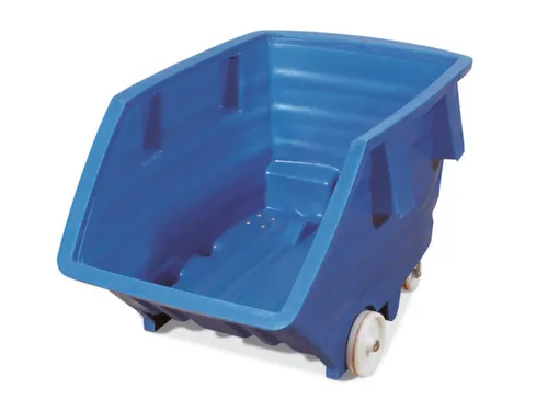 PE-kiepwagen,HxLxB 825x1440x960mm,0,5m³,draagverm. 150kg,blauw,Wielen