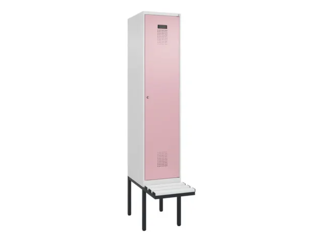 locker met bank,voor scheiding van kleding,HxBxD 2120x400x815mm,1vak