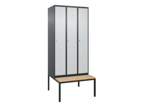 locker voor scheiding van kleding,HxBxD 2120x900x815mm,3vak