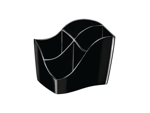 Pennenbak CEP Ellypse 4-vaks plastic zwart