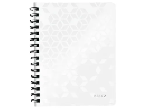 Notitieboek Leitz WOW A5 lijn spiraal PP wit