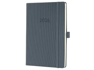Weekagenda Conceptum A5 2026 (NL/FR/EN/DU) dark Grey Hardcover - 2