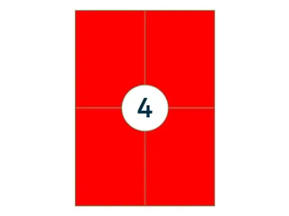 Etiket Rillprint 105x148mm fluorrood 400 etiketten - 4