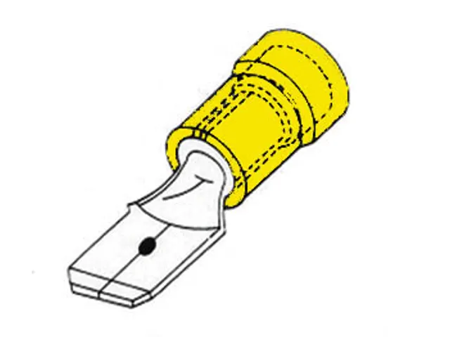 Mannelijke Connector 6.4mm Geel