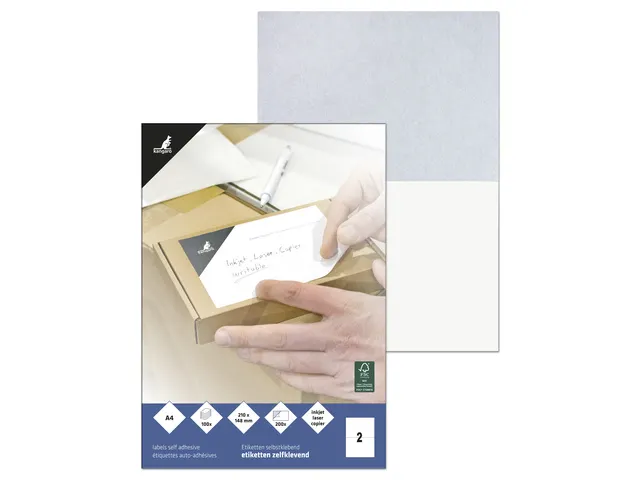 Etiket Kangaro ILK 210x148mm doos à 100 vel, 2 etiketten per A4 vel