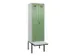 locker met bank,voor scheiding van kleding,HxBxD 2120x600x815mm,2vak