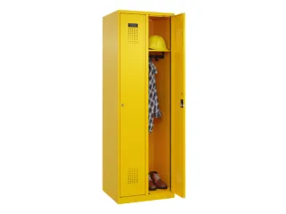 locker,HxBxD 1850x600x500mm,2vak,vak B 300mm,cil.-slot,staand op vloer - 1