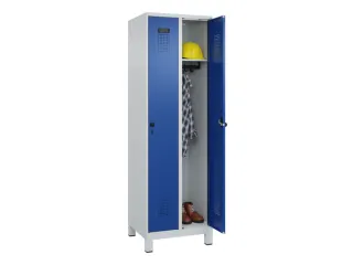 locker,HxBxD 1950x600x500mm,2vak,vak B 300mm,draaigrendel,voeten - 1