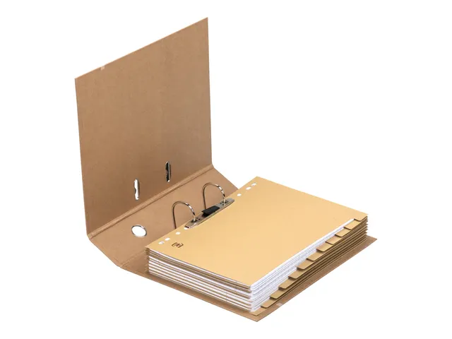 Ordner Oxford Touareg A4 80mm karton naturel/wit
