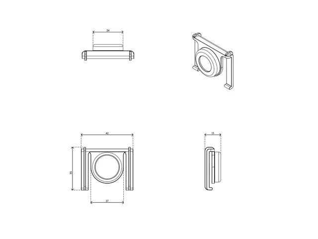 Addit kabelgeleider Wit Magneetbevestiging 34.480