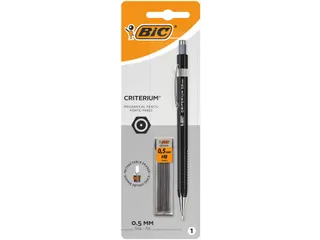 Vulpotlood Bic Criterium HB 0.5mm incl 12 stiften zwart blister à 1st - 1
