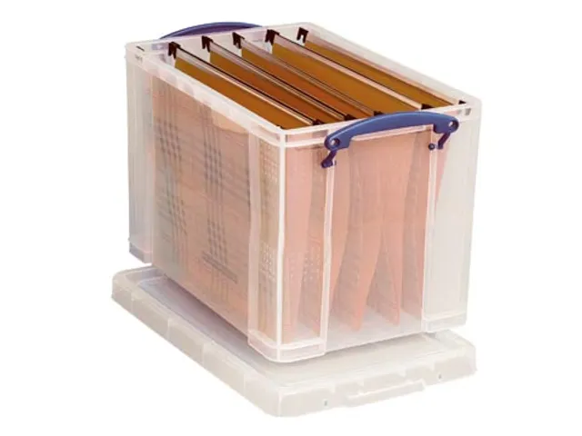 Hangmappenkoffer Opbergdoos 19 Liter Transparant A4