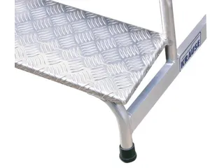 Montagetrap Aluminium H 1 0M 5Treden Incl. Platform Treden Traanplaat - 6