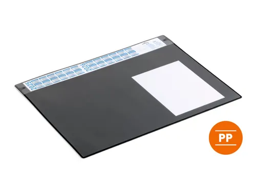Durable Schrijfonderlegger 65x48cm kalender Zwart met PP afdekvel