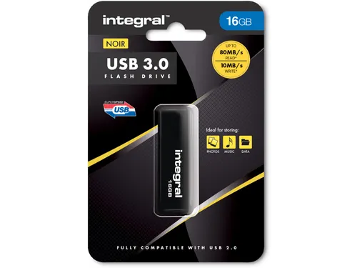 Integral Usb-Stick 3.0, 16Gb, Zwart