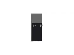 baliepaneel,v. bureau,aanbouw rechts,B 600mm,CC-zwart,BN8078-grijs