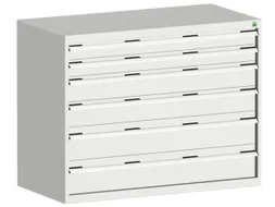 ladekast 1000x1300x650mm 6laden zware lasten RAL7035 front RAL7035