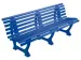 OUTLET Banc avec dossier Plastique 800x2000x450mm 13 lattes PVC 6 pied