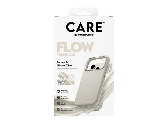 PanzerGlass CARE R-Flow iPhone 17 Hoes Vanilla MagSafe & Haptisch