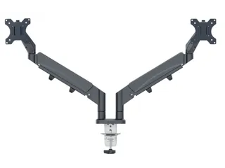 Monitorarm Leitz Ergo ruimtebesparend dubbel donkergrijs - 1