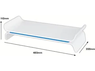 Ergo WOW verstelbare monitorstandaard, wit-blauw - 3