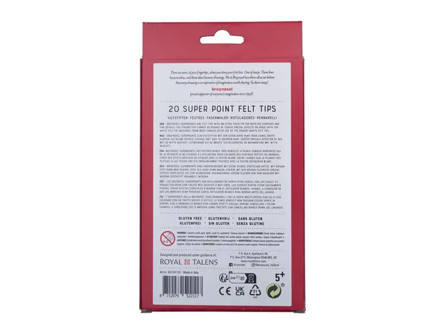 Feutre Bruynzeel Kids Super Point set 20 couleurs