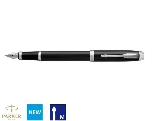 Vulpen Parker IM Black Lacquer CT Finish Medium Blauwe inkt